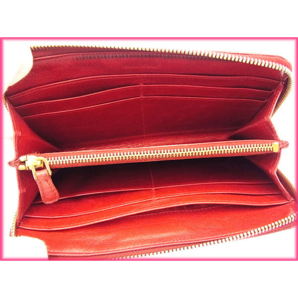 Miu Miu Long Wallet Matelasse Red Wallet - image 3